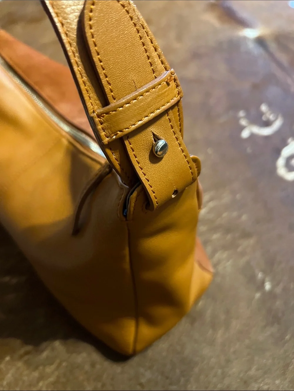 Vintage FURLA Shoulder Bag in Cognac Brown